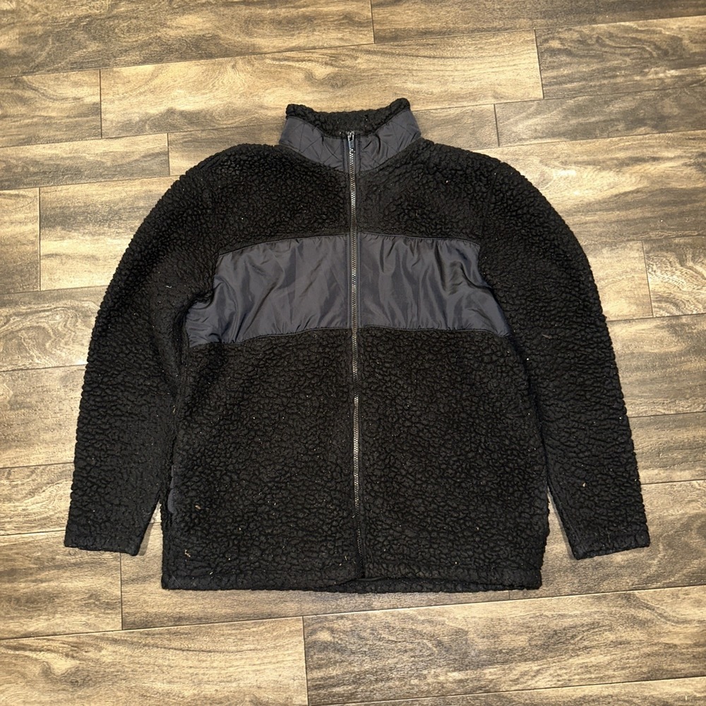 Weatherproof Vintage Sherpa-Fleece Full-Zip Jacket Long-Sleeve Men's XL Black
